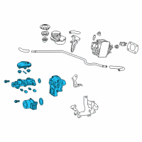 OEM 2021 Honda Accord Cylinder Set, Tandem Motor Diagram - 57306-T3Z-A20