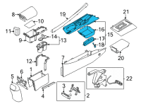 OEM 2022 Hyundai Elantra Cover Assembly-Console UPR Diagram - 84603-AB000-NNB