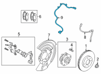 OEM 2021 Nissan Rogue Sensor Assy-Antiskid, Front Diagram - 47910-6RR0A