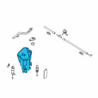 OEM 2005 BMW 330Ci Windshield/Headlamp Washer Fluid Reservoir Diagram - 61-67-7-008-057