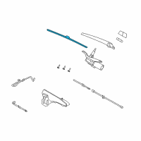 OEM 2012 BMW X5 Rear Wiper Blade Diagram - 61-62-7-161-029