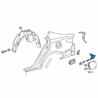 OEM Lexus Lock Assembly, Fuel Lid Diagram - 77030-33090