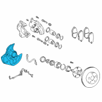 OEM 1998 Lexus GS300 Cover, Disc Brake Dust, Front LH Diagram - 47782-30210