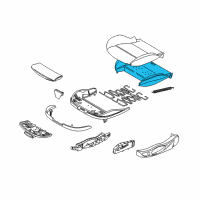 OEM BMW 645Ci Foam Section, Seat Diagram - 52-10-7-052-352