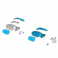 OEM Hyundai Santa Fe Sport Mirror Assembly-Outside Rear View, RH Diagram - 87620-4Z020