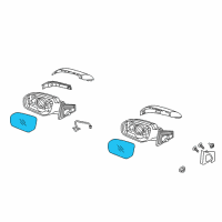 OEM Hyundai Santa Fe Sport Glass Holder Assembly-Outside Rear View, LH Diagram - 87611-4Z060