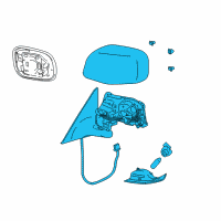 OEM 2006 Lexus GS430 Mirror Sub-Assy, Outer Rear View, RH Diagram - 87901-30240-A0