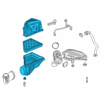 OEM 2017 Cadillac XT5 Air Cleaner Assembly Diagram - 23323955