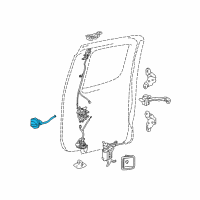 OEM 2015 Toyota Tacoma Lock Cable Diagram - 69770-04020