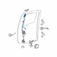 OEM 2022 Toyota Tacoma Lock Assembly Diagram - 69350-04010