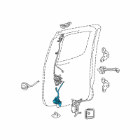 OEM 2019 Toyota Tacoma Lock Assembly Diagram - 69380-04030