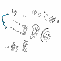 OEM Ford Fiesta Front Speed Sensor Diagram - AE8Z-2C204-B