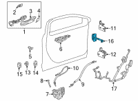 OEM 2022 Cadillac CT5 Door Check Diagram - 84574133