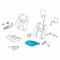 OEM Honda CR-V Pad Complete Right, Front Cus Diagram - 81137-T0A-L81