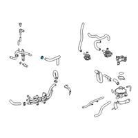 OEM 2019 Honda Insight Clip, Water Hose (24MM) Diagram - 91405-TK8-A01