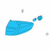 OEM Ford Fiesta Tail Lamp Assembly Diagram - BE8Z-13404-A