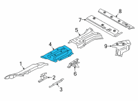 OEM BMW X7 Tunnel Heat Insulator Diagram - 51-48-7-424-924