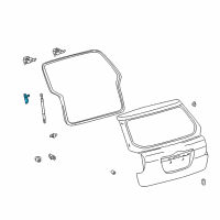 OEM 2004 Toyota Matrix Lift Cylinder Bracket Diagram - 68945-12040