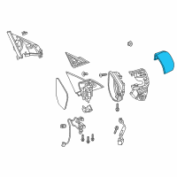 OEM Honda Civic Housing Cap Driver Side (Cosmic Blue Metallic) Diagram - 76251-TBA-A21ZK