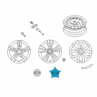 OEM 2015 Hyundai Veloster Wheel Hub Cap Assembly Diagram - 52960-2V000-EB