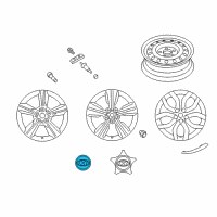 OEM 2015 Hyundai Veloster Wheel Hub Cap Assembly Diagram - 52960-1R600