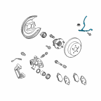 OEM Toyota Prius ABS Sensor Wire Diagram - 89516-47100
