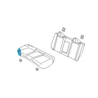 OEM 2008 Dodge Avenger Rear Seat Cushion Diagram - 1GC561D1AA