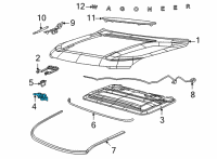 OEM 2022 Jeep Wagoneer Hood Diagram - 68425764AA