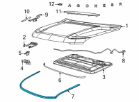 OEM Jeep Wagoneer Hood Diagram - 68343360AC