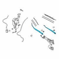 OEM 2019 Hyundai Kona Electric Windshield Wiper Arm Assembly(Driver) Diagram - 98311-J9000