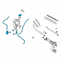 OEM Hyundai Kona Electric Reservoir & Pump Assembly-Washer Diagram - 98610-J9100