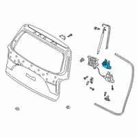 OEM 2020 Hyundai Palisade Tail Gate Latch Assembly Diagram - 81800-S1000