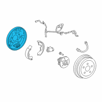 OEM Toyota Corolla Backing Plate Diagram - 47043-02130
