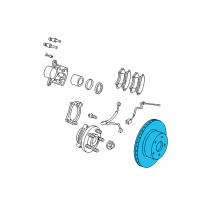 OEM 2007 Jeep Liberty Brake Rotor Diagram - 52128247AA