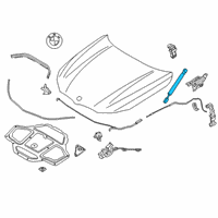 OEM 2018 BMW 640i xDrive Gran Turismo Gas-Filled Strut, Engine-Compartment Lid Diagram - 51-23-7-380-609