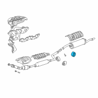 OEM Toyota Muffler & Pipe Hanger Diagram - 17565-74280