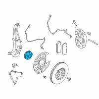 OEM 2017 BMW M6 Wheel Hub With Bearing, Front Diagram - 31-20-2-286-606