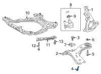 OEM 2021 Toyota Prius Prime Lower Control Arm Mount Bolt Diagram - 90105-A0390