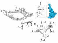 OEM 2022 Lexus NX350 KNUCKLE Sub-Assembly, St Diagram - 43201-42010