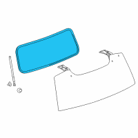 OEM 2015 Cadillac Escalade Glass Weatherstrip Diagram - 20963245