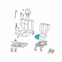 OEM 2000 Jeep Grand Cherokee Seat Cushion Pad Diagram - SK481L5AA