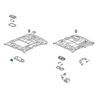 OEM Honda Civic Holder Assy., Sunvisor *NH220L* (CLEAR GRAY) Diagram - 88217-TK8-A01ZD