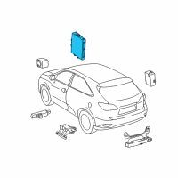 OEM Lexus RX350 Power Smart Key Control Module Computer Diagram - 89990-0E012