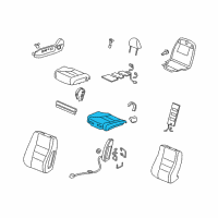 OEM 2009 Honda Accord Pad, Right Front Seat Cushion Diagram - 81137-TA0-A71