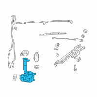 OEM 2011 Dodge Avenger Reservoir-Windshield Washer Diagram - 68101141AA