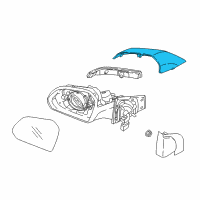 OEM Hyundai Rear View Mirror Scalp, Right, Exterior Diagram - 87626-C1000