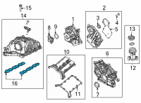 OEM 2016 Jeep Grand Cherokee Gasket-Intake Manifold Diagram - 68148135AA