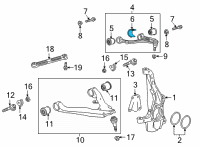 OEM Chevrolet Upper Control Arm Bracket Diagram - 84363681