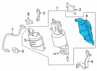 OEM 2022 Acura MDX Cover Complete A, Rear Diagram - 18122-61A-A00