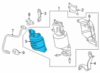 OEM 2022 Acura MDX Cover Complete B, Rear Diagram - 18123-61A-A00